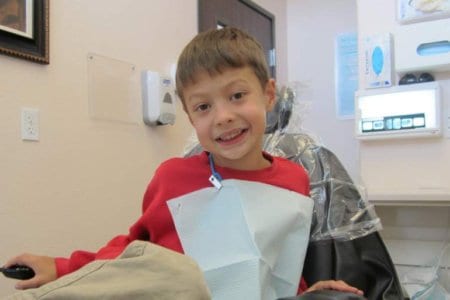child first time at dental clinic