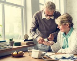 Senior Adult Taking Pills Medicine