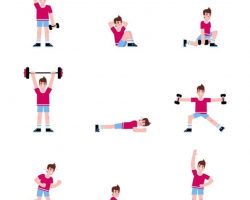 Man Doing a Series of Exercises
