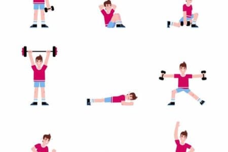 Man Doing a Series of Exercises