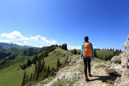 hiking-on-mountain-top-trail