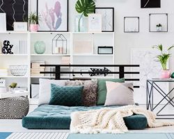 mattress-in-bright-bedroom-interior