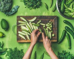 flat-lay-of-healthy-green-vegan-cooking